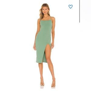 Superdown - Candace Slit Mini Dress in Green - SZ Large